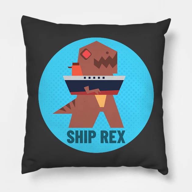 ship rex Pillow by crazyanimal