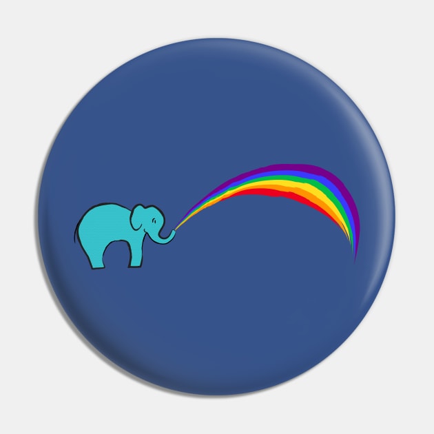 Elephant Rainbow Pin by candhdesigns