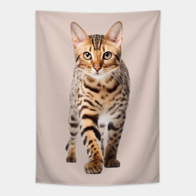 Bengal Breed Cat Dad Mom Leopard Print Spots Tapestry by Pine Hill Goods