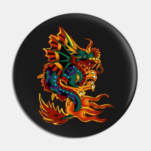 Flaming Dragon Pin