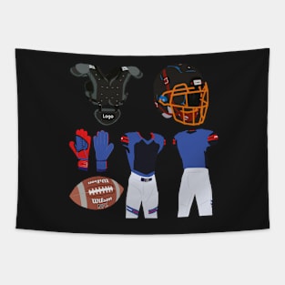 American Football Accessories Stickers Tapestry