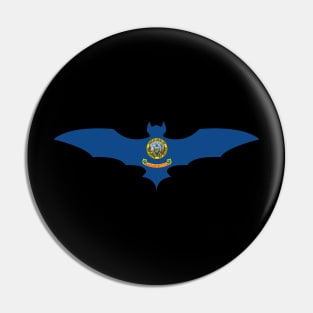 Idaho Bat Flag. Pin