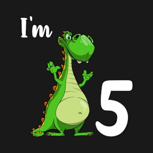 I'm 5 Dino kid's birthday party T-Shirt