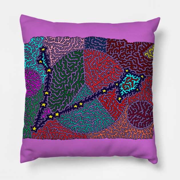 Constellation Pisces Pillow by NightserFineArts