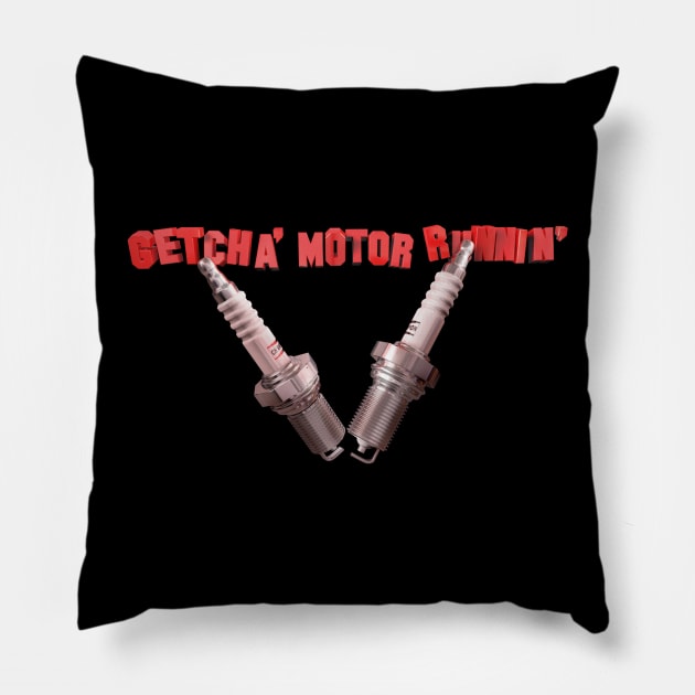 GET YOUR MOTOR RUNNING Pillow by AndiBlair