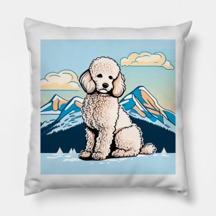 Support the Environment with Every Purchase - Poodle Mountain Design Pillow