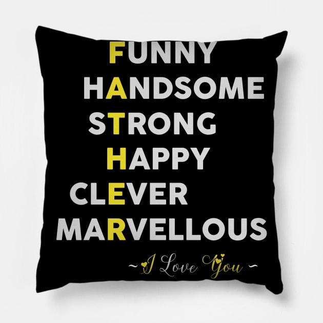 Funny Father's Day 2020 Gift Pillow by Hannah's Bear Tees