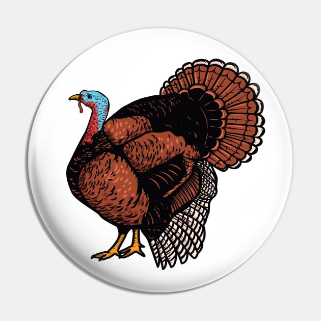 Turkey Illustration Pin by Mako Design 