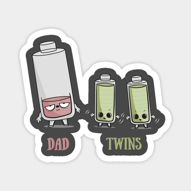 Dad vs Twins Magnet by secondskin