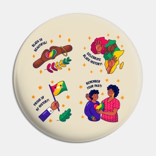 Kawaii Black History Month Pin