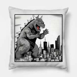 Godzilla destroying the city Pillow