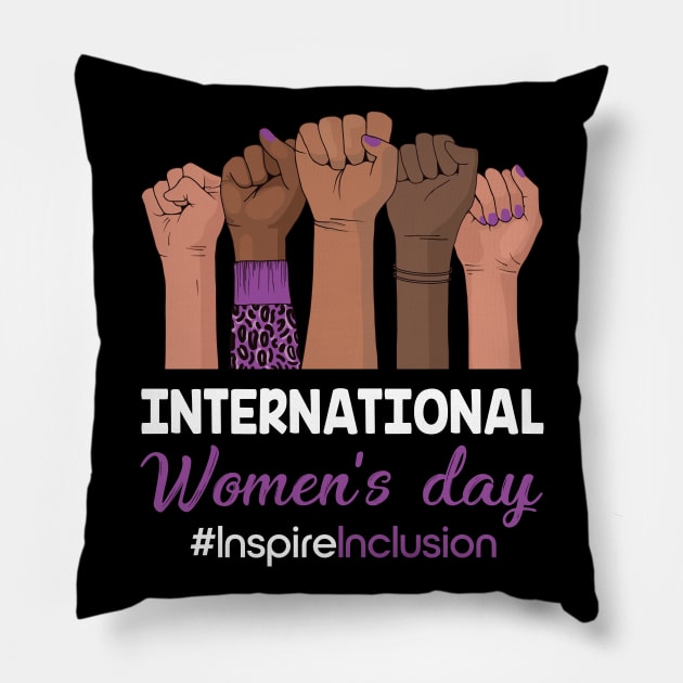 International Women's Day 2024 8 March IWD Inspire Inclusion Pillow by ttao4164