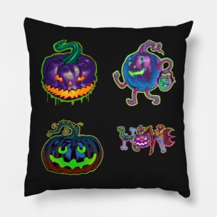 Halloween Purple Zombie Jack O' Lantern Sticker Pack Pillow