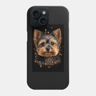 Super Cute Yorkshire Terrier Puppy Portrait Phone Case