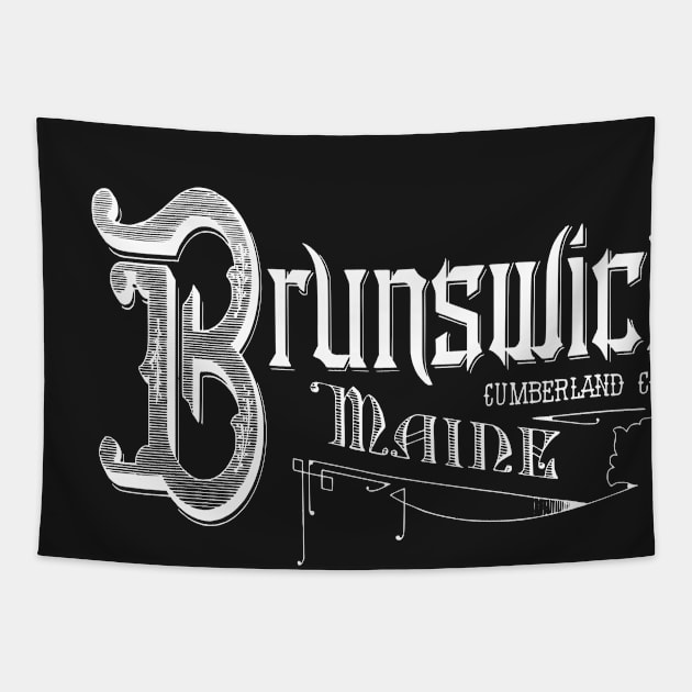 Vintage Brunswick, ME Tapestry by DonDota