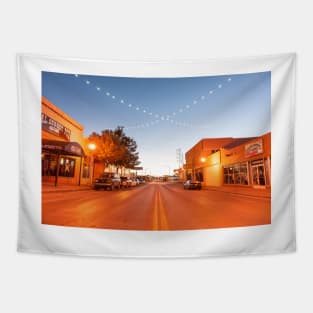 Night street scene Gallup, Gallup Charms Along Route 66 in New Mexico Tapestry