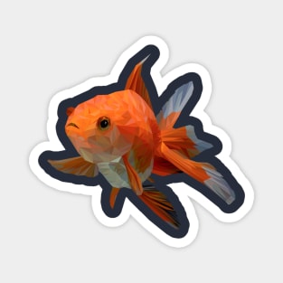 Low polygon Art of golden fish Magnet