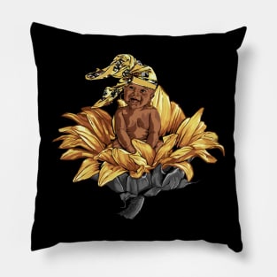 Sunflower Seeds Celebrating Black History Juneteenth Pillow