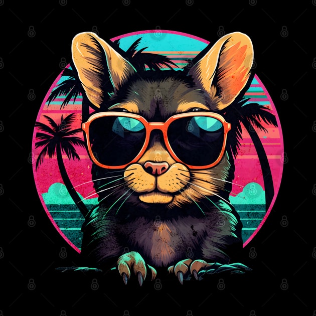 Retro Wave Degu by Miami Neon Designs