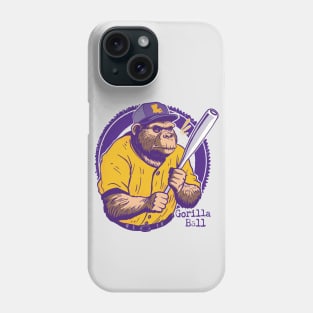 Vintage Gorilla Ball // Gorilla Baseball Player Phone Case
