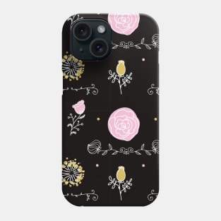 Elegance Seamless pattern with flowers Phone Case