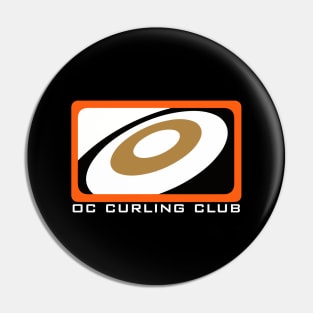 OC Curling Logo - Light Text Pin