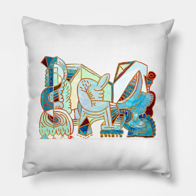 abstract cubism Pillow by MGphotoart