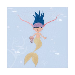 Mermaid and the Beautiful Jellyfish T-Shirt