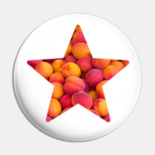 Peach Fruit Star Pin