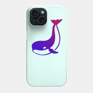 Whale Gradient blue and pink Phone Case