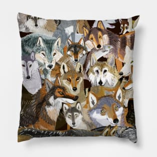 Wolves o´clock (Time to Wolf) Pillow