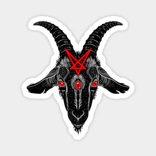 Satanic goat head with pentagram Magnet