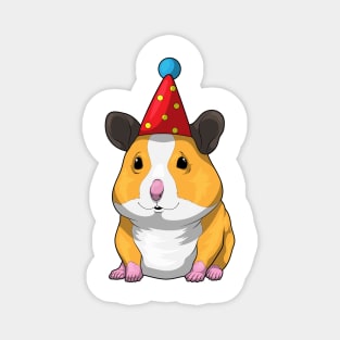 Hamster Birthday Party hat Magnet