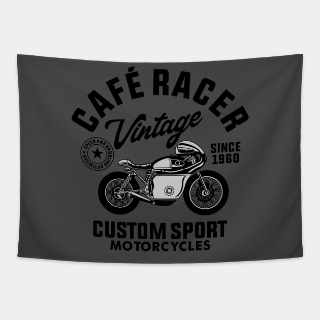 CAFE RACER MOTORCYCLES Tapestry by beanbeardy