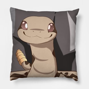 Cute chibi rattlesnake Pillow