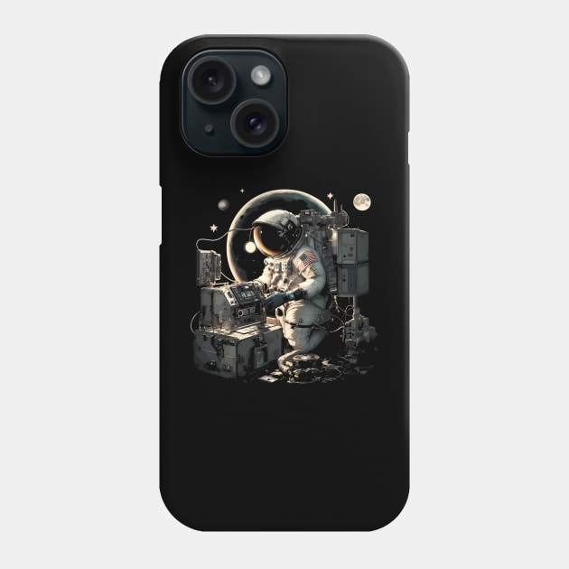 astronaut beatbox Phone Case by Lamink