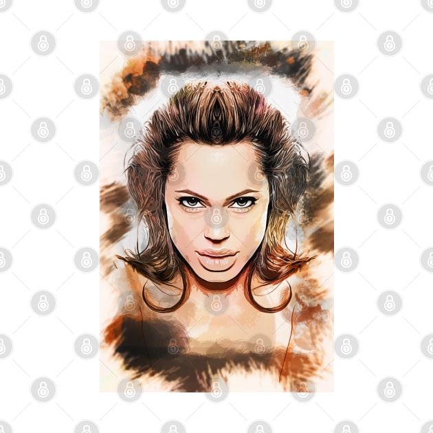 Angelina Jolie - Caricature by Naumovski