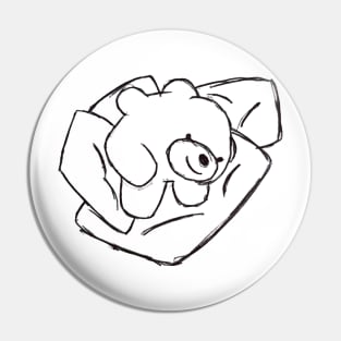 Smiley Bear's Pillow Nest Pin