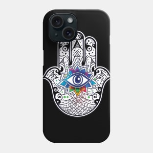 HAMSA Jewish amulet against bad luck Phone Case