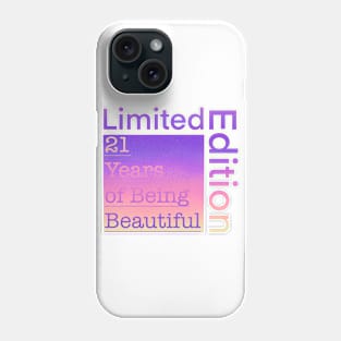 21 Year Old Gift Gradient Limited Edition 21th Retro Birthday Phone Case
