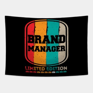 Funny Retro Vintage Design Brand Manager Saying Management Humor Tapestry