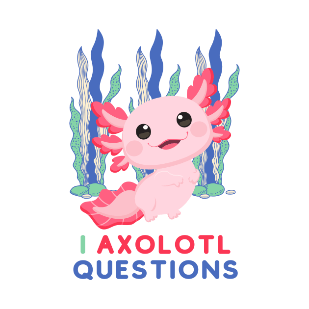 Axolotl Questions Cute Baby Axolotl by little osaka shop