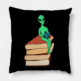 Alien reading Pillow