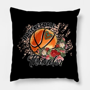 Aesthetic Pattern Thunder Basketball Gifts Vintage Styles Pillow