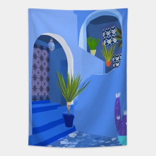 Blue city, Morocco Tapestry