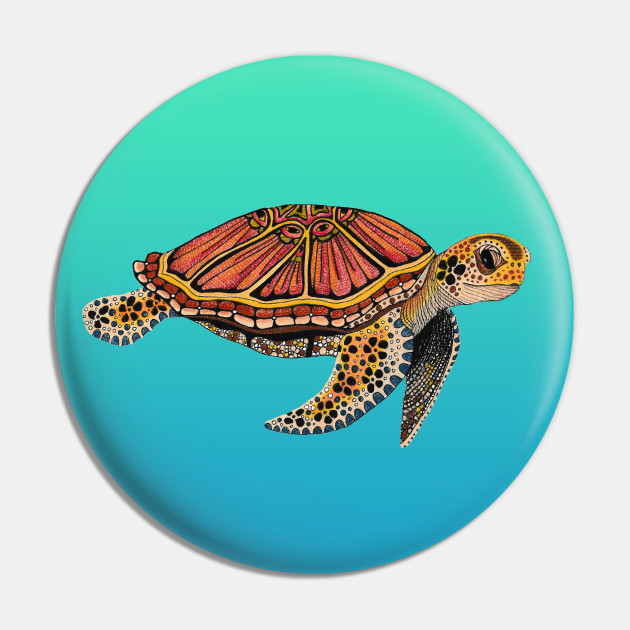 Sea Turtle Totem Animal (Sea Green Background) - Sea Turtle - Pin | TeePublic Sea Turtle Totem Animal (Sea Green Background) - Sea Turtle - Pin | TeePublic