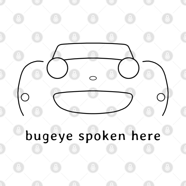 Austin Healey Sprite 1960s British classic car "bugeye spoken here" black by soitwouldseem