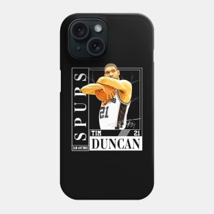 Tim Duncan The Big Fundamental Basketball Signature Vintage Retro 80s 90s Bootleg Rap Style Phone Case