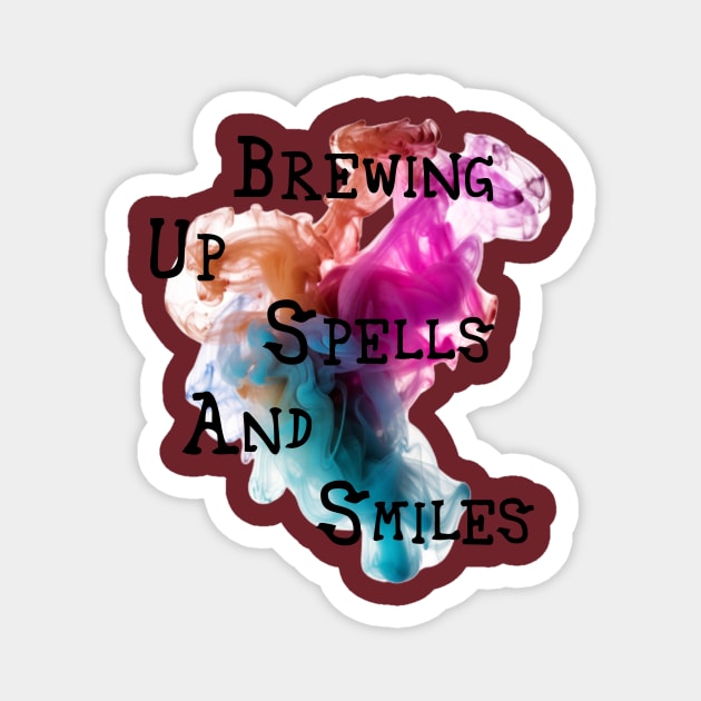 Brewing up spells and smiles Magnet by Wichy Wear