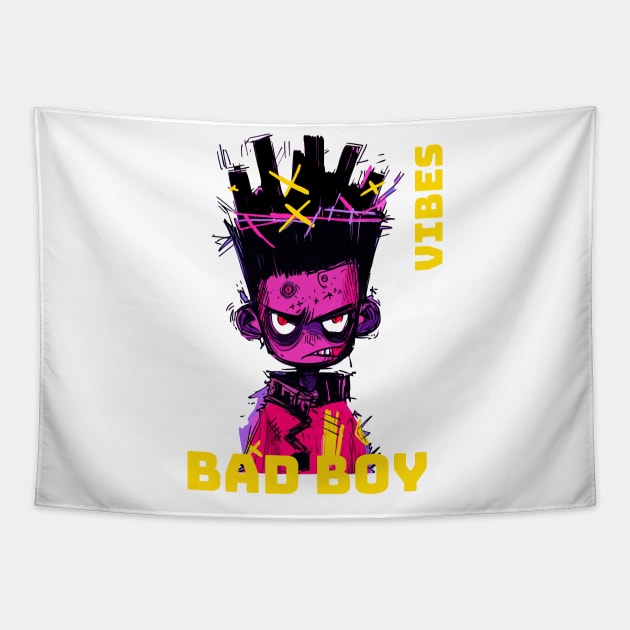 "Bad Boy Vibes" - Rebellious Attitude Art Print Tapestry by VectorAD